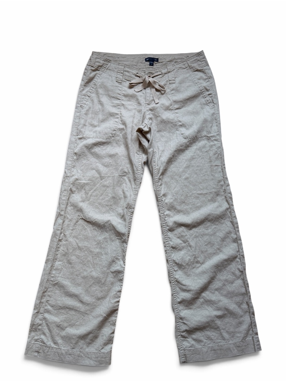 Vintage GAP 100% Linen Wide Leg Tie Waist Pants Size 4